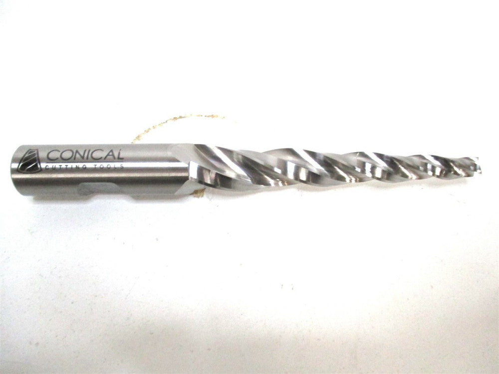 Conical Tool (C-413) .591 x 5/8 x 3-1/4 x 5-1/2 3-Flute RH HSS Tapered End Mill 