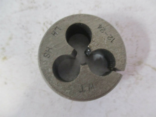 #12-24 x 1" High Speed Steel WT Left Hand Round Adjustable Screw Die 