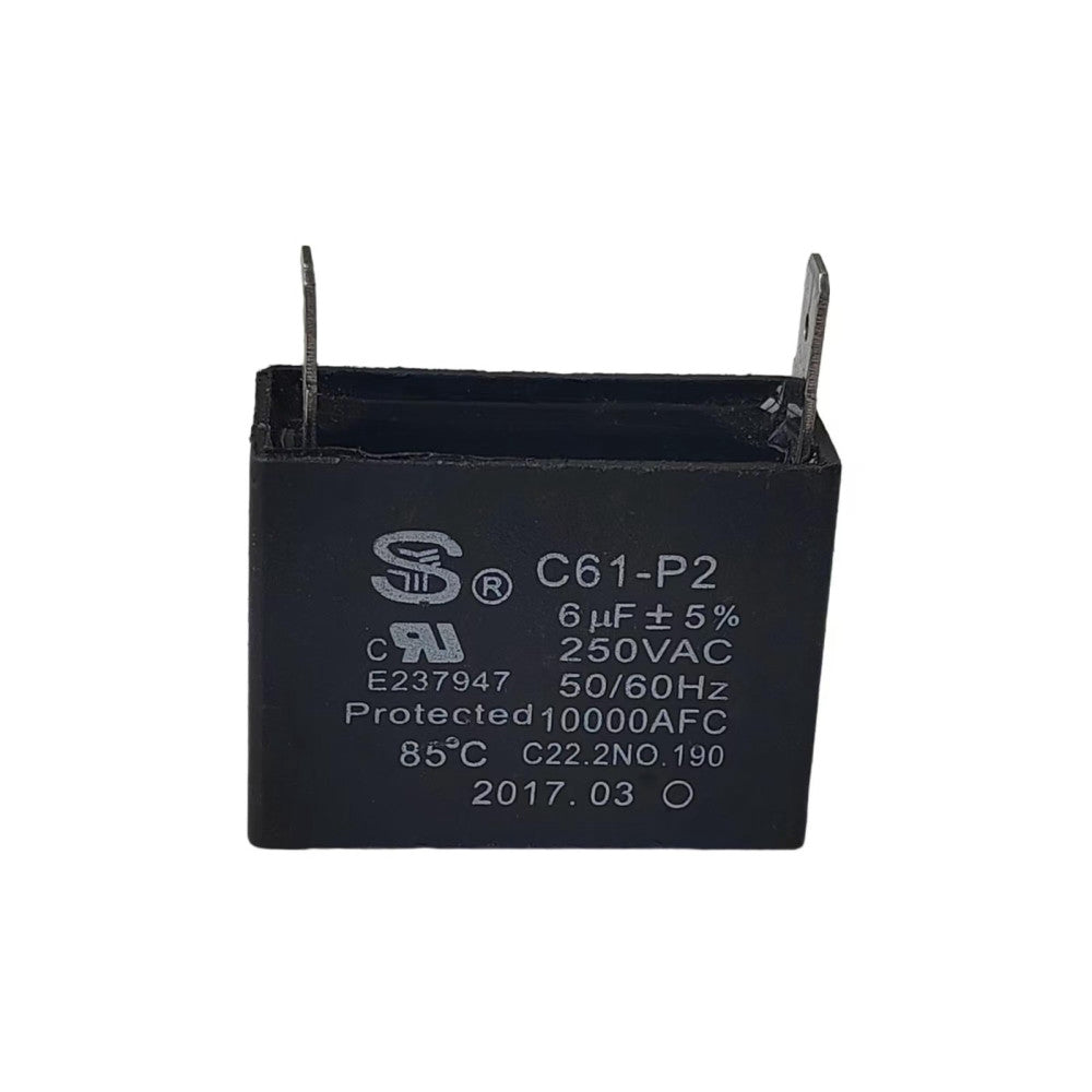 C61-P2 Run Capacitor 6uF 250VAC 50/60Hz 10000AFC C22.2NO.190 85C for Motor
