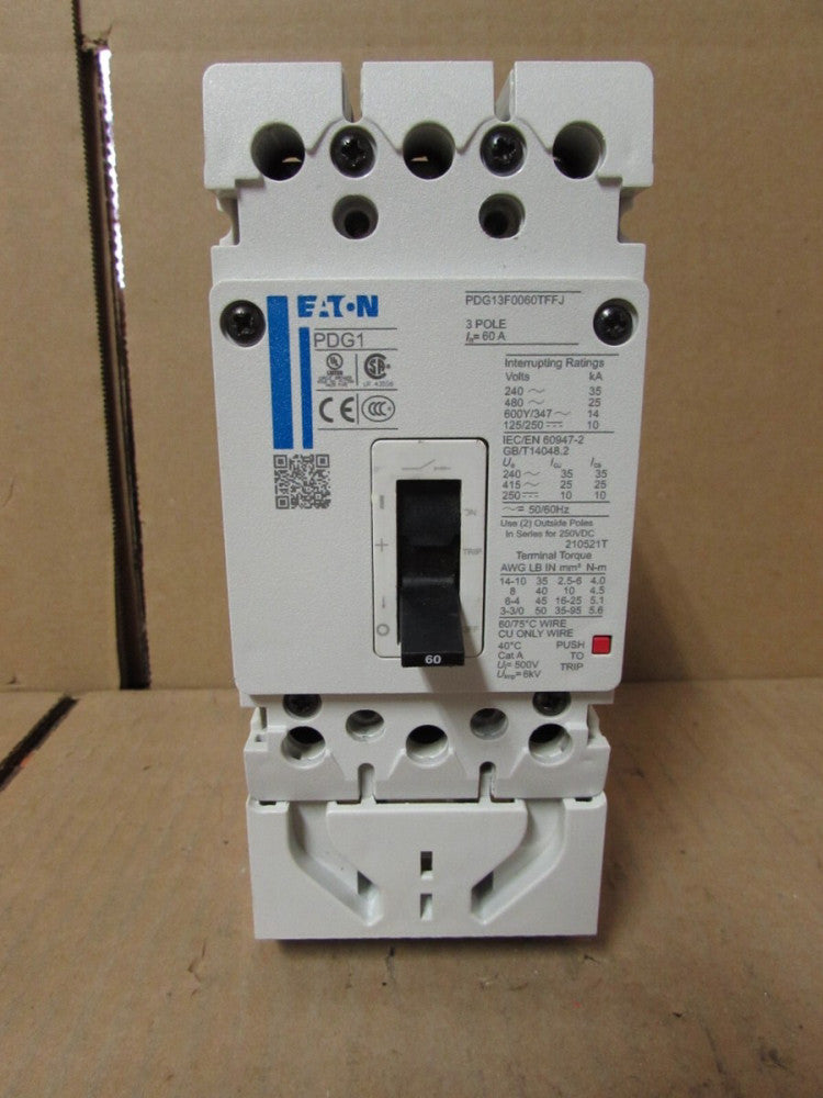 EATON CORPORATION PDG13F0060TFFJ, CIRCUIT BREAKER 60A/480V/3P, MAKE OFFER