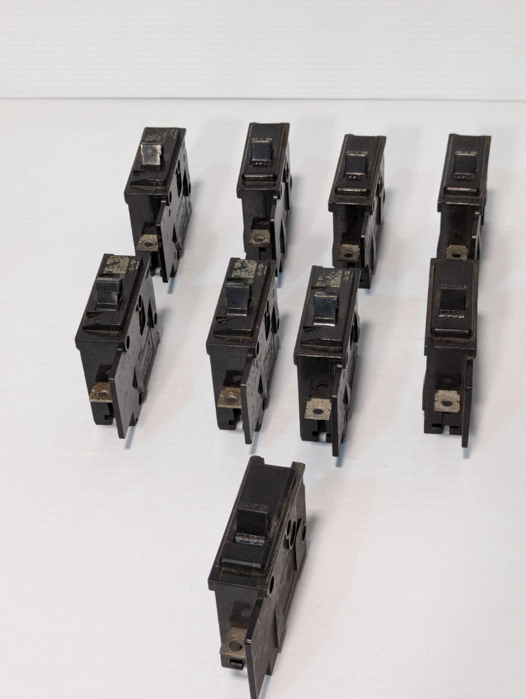 Lot of 9 ITE/Gould BQ1-B015 Circuit Breakers, 15A, Bolt-On, 1-Pole, BQ Frame