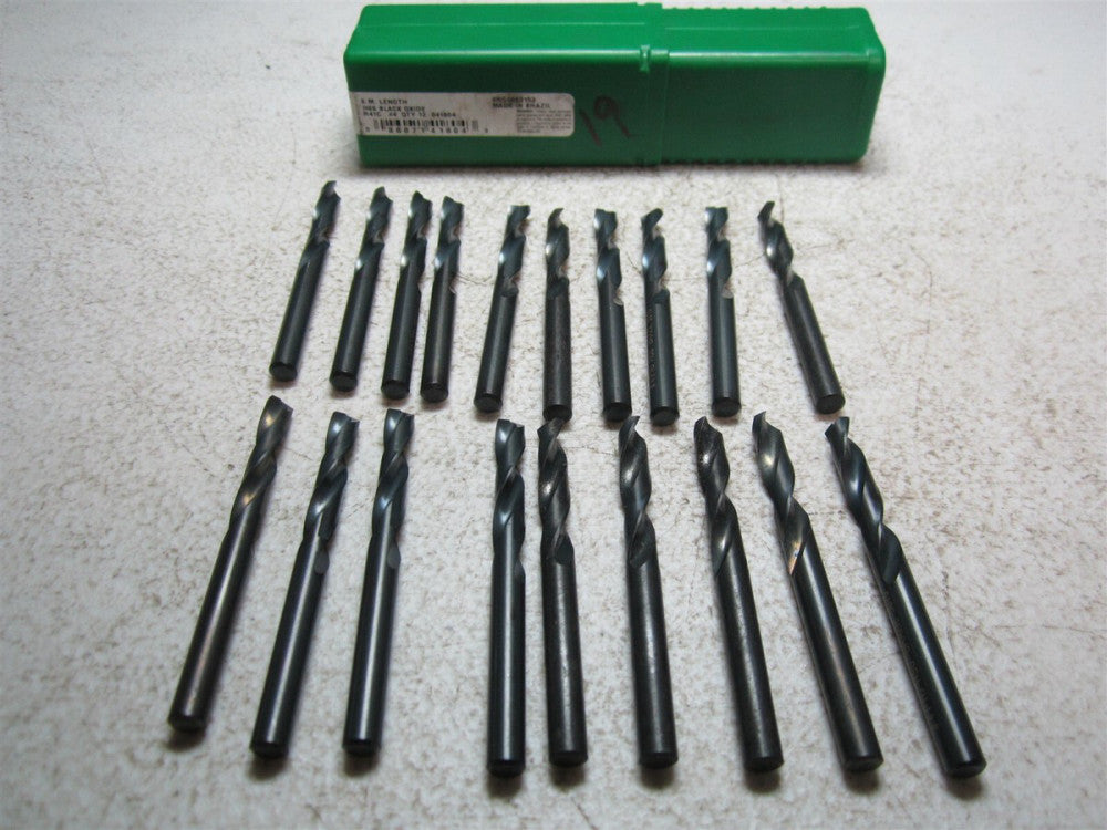 Precision Twist Drill (041804) #4 135° Spiral Flute HSS Screw Drill Bit - Qty 19