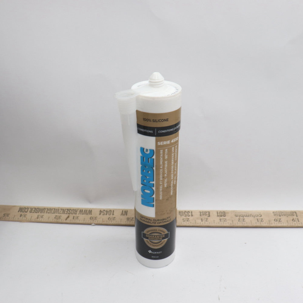 Norbec Adhesive Sealant Silicone White 304ML 4552 