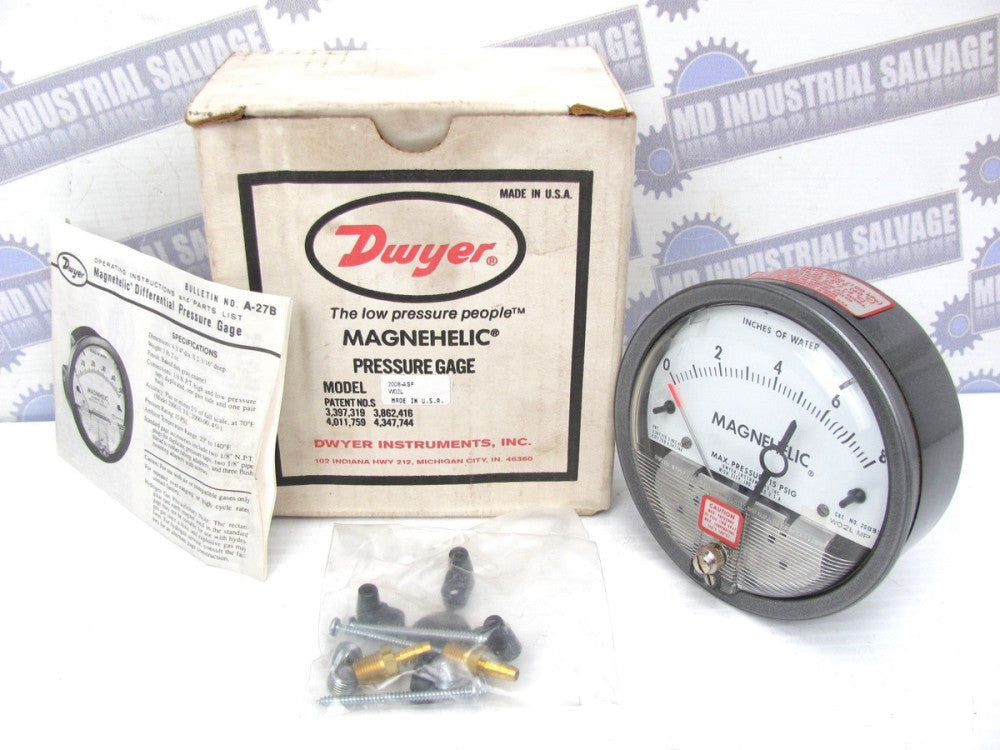 Dwyer MAGNEHELIC -2008-ASF - Differential Pressure Gauge 0-80 H2O w/INDICATOR 