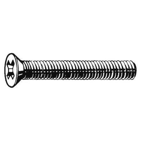 Zoro Select U24670.013.0150 #6-32 X 1-1/2 In Phillips Flat Machine Screw, Zinc
