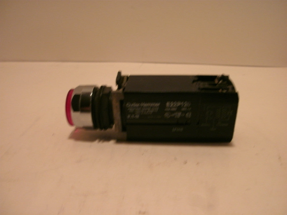 CUTLER-HAMMER E22P120 SER A2 PUSHBUTTON ILLUM RED PRETEST TRANS TYPE 110/120V 6V