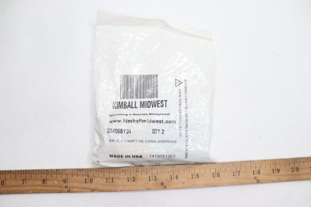 (2-Pk) Kimball Midwest Air Hose Fitting 33806BY34