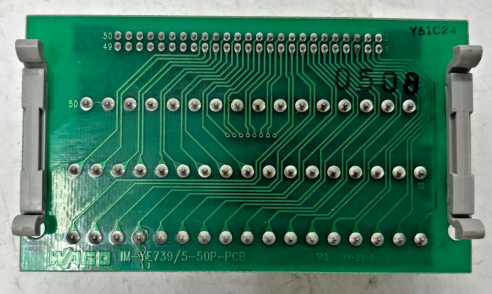 WAGO MODULE RACK IM-YE73915-50P-PCB 50POLE LENGTH 4" WIDTH 2-3/8" HEIGHT 1-1/2"