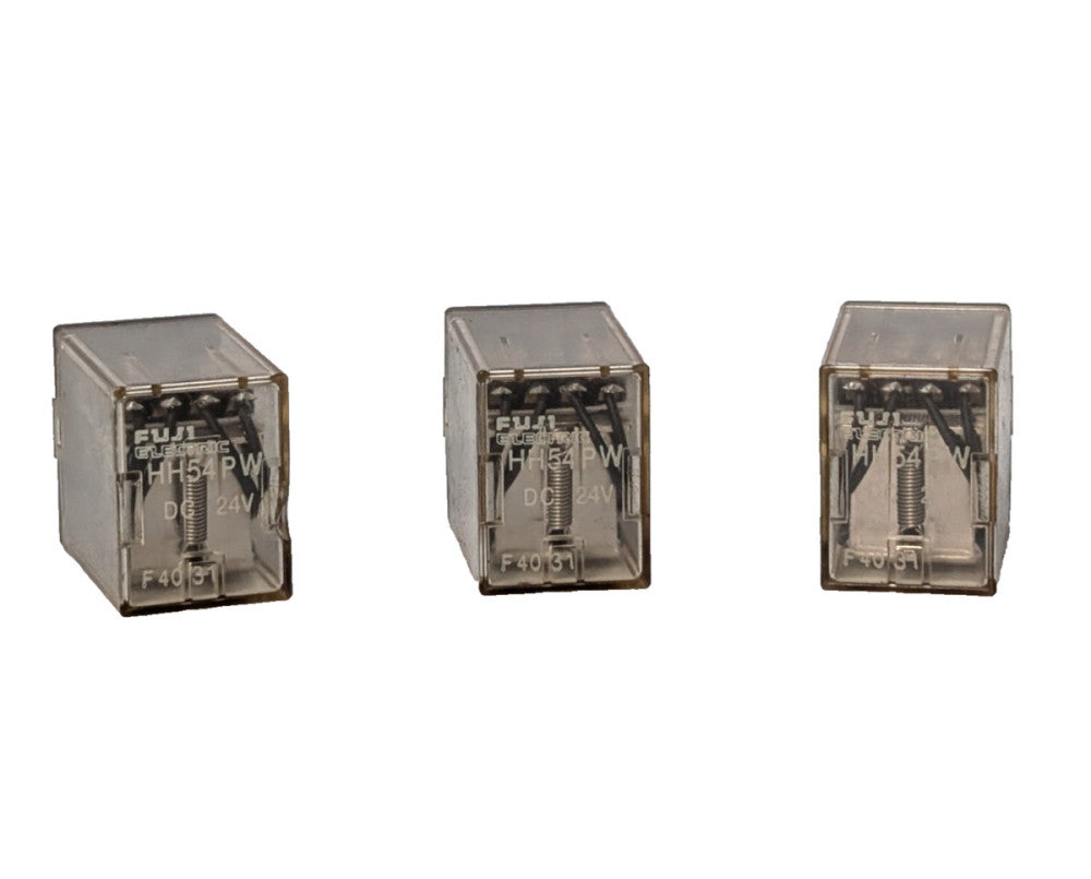 Lot of 3: Fuji Electric HH54PW Relays, 24VDC, 14-Pin, HH-54-PW