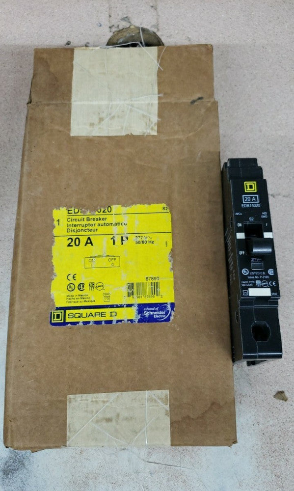 1) Square D EDB14020 Miniature Circuit Breaker new old stock