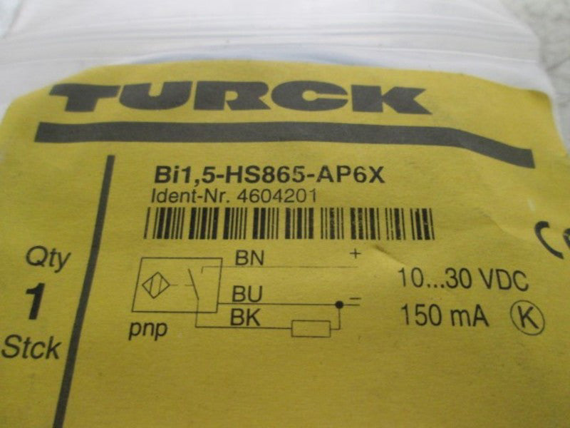 TURCK Bi1,5-HS865-AP6X INDUCTIVE PROXIMITY SENSOR  NSNP IN A BAG