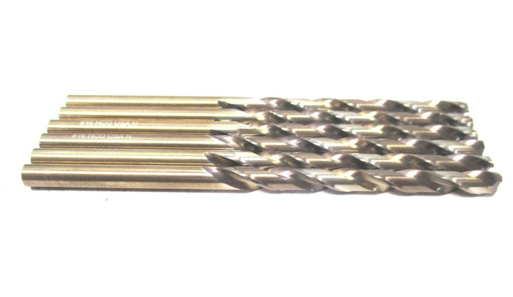 Quality Plus (20816) #16 3/16 x 2-3/16 x 3-1/2 Cobalt Jobber Drill - 6 QTY