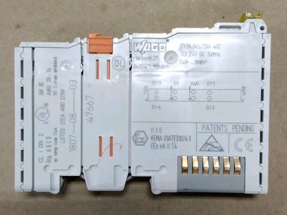 WAGO 750-402 INPUT MODULE 24VDC Lot Of 5 F89