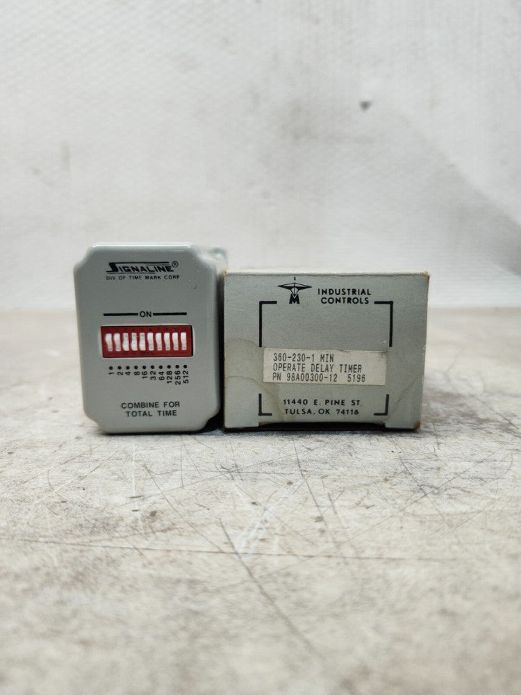 NEW IN BOX SIGNALING OPERATE DELAY TIME 360-230V-1 MIN , 98A00300-12
