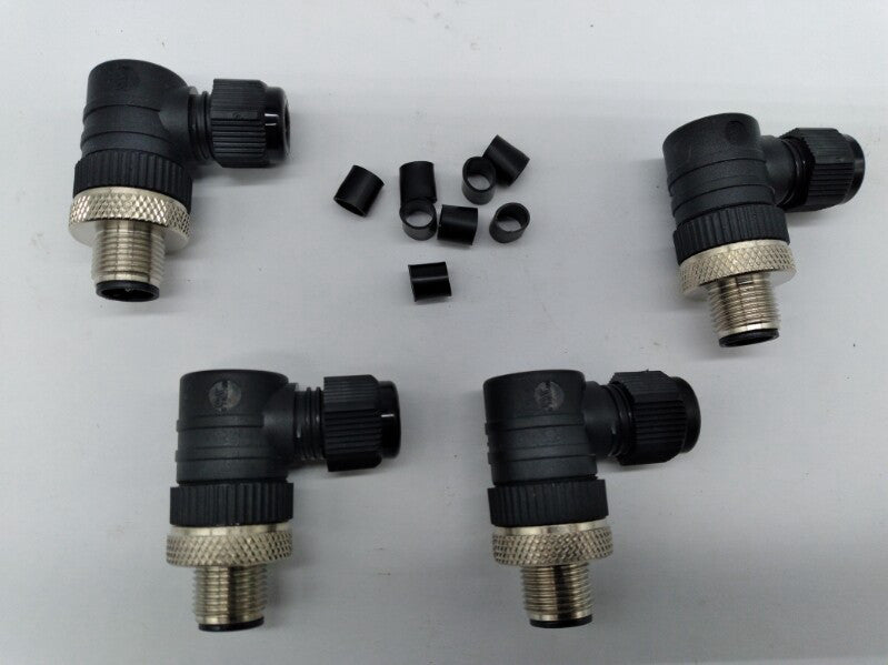 NEW Lumberg M12 Connector Plug 5-Pin Angled Lot of 4