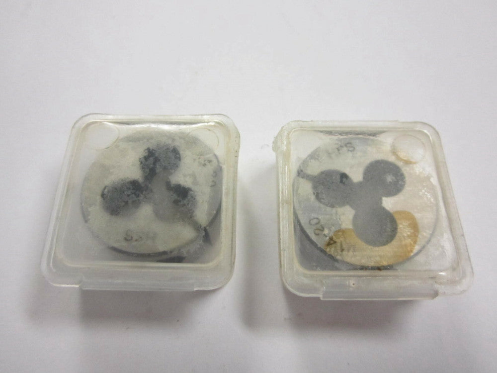 #14-20 UNC HSS 1" Outside Diameter Adjustable Round Dies - Lot of 2 