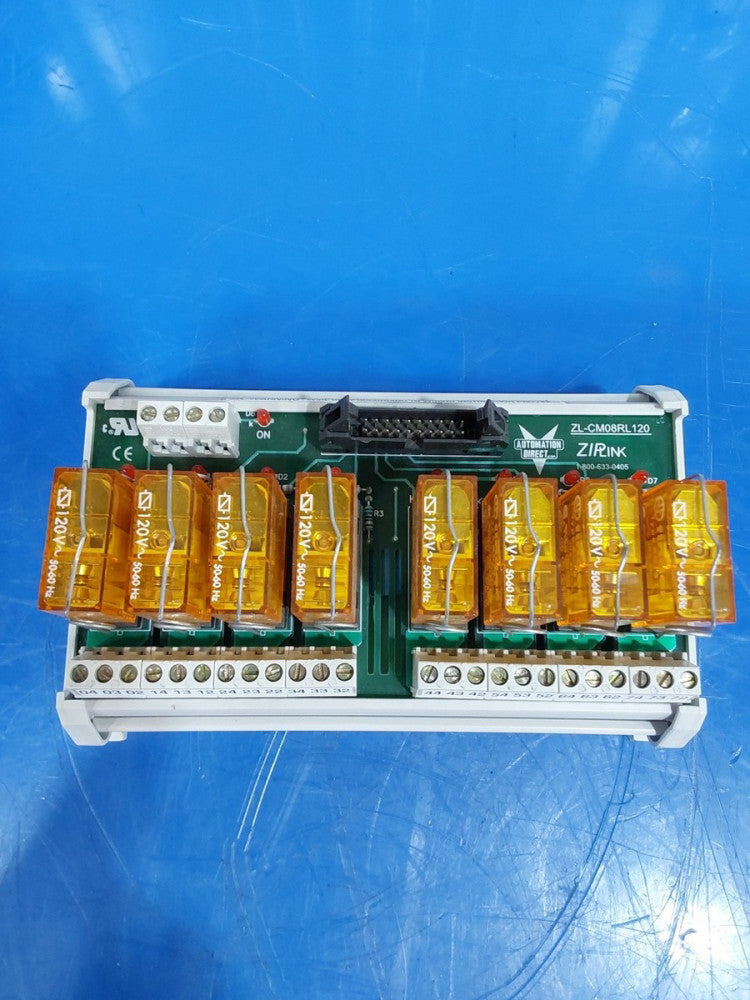 Automation Direct ZL-CM08RL20 Ziplink Relay Module 24VDC 8 Ch. 8 LED 20 Pin IDC