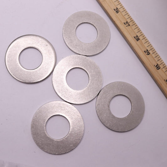 (5-Pk) Military Fastners Flat Washer Steel 1-17/64" Hole x 2-51/64" Diameter