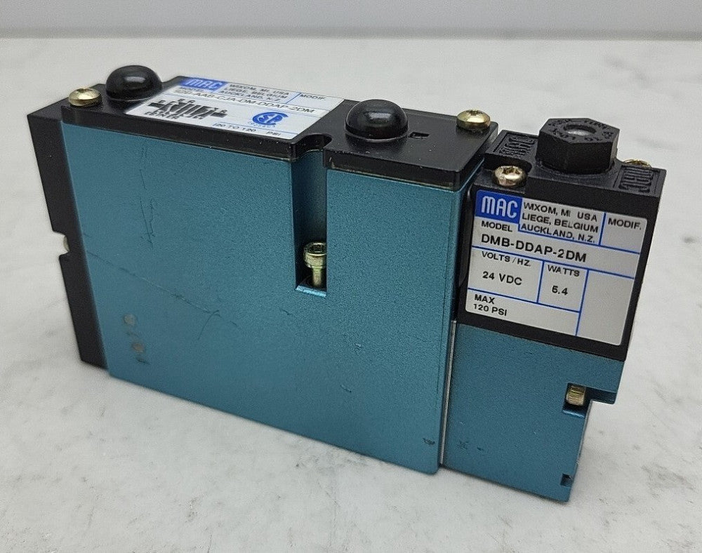 Mac 92B-AAB-CJA-FM-DDAP-2DM Solenoid Valve 20-120 Psi 24 Vdc *REBUILT See Pics