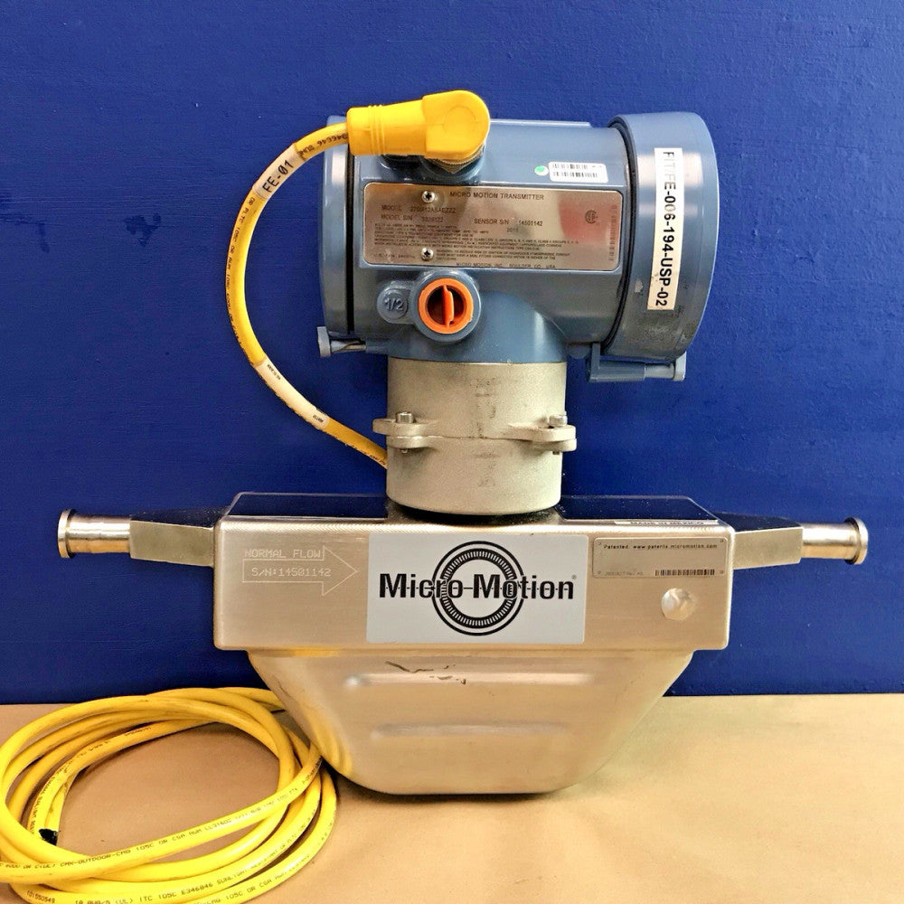 Micro Motion H025F121NCAAEZ1ZZ Mass Flow Meter with 2700I12ABAEZZZ Transmitter
