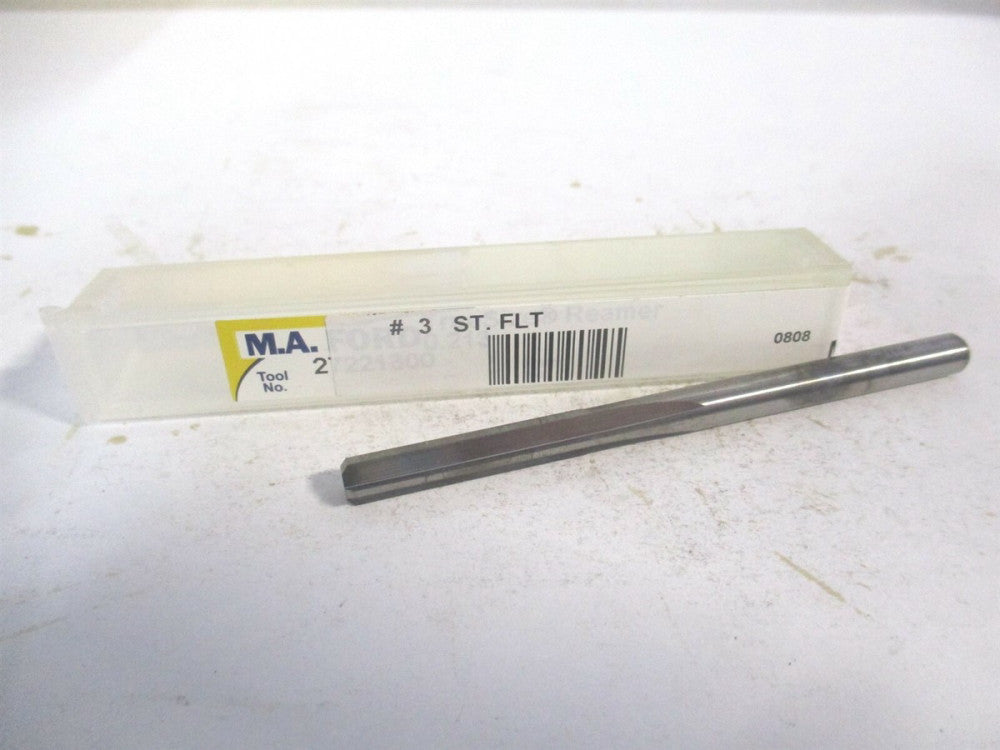 M.A. Ford (27221300) #3 1" x 3" Straight Shank Solid Carbide 4Fl Chucking Reamer