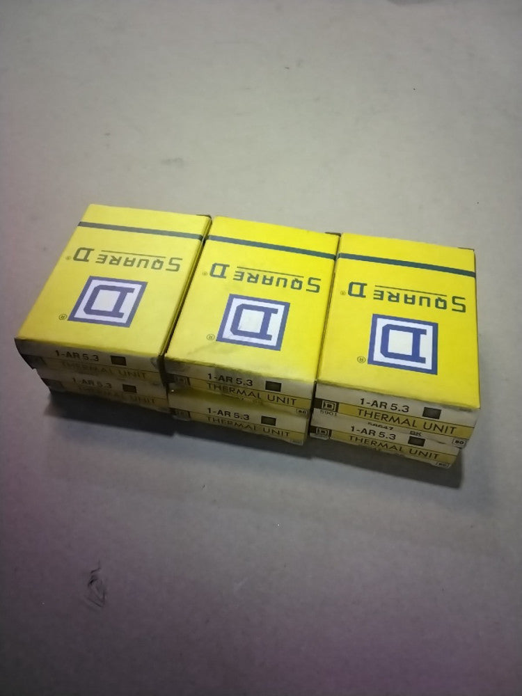 Square D 1-AR 5.3 Overload Relay Thermal Unit, Lot of 6