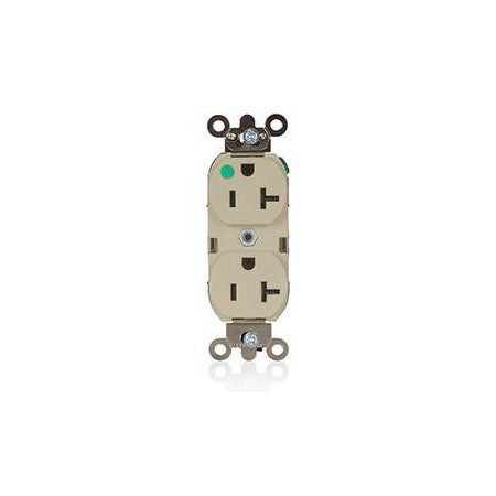 Leviton 8300-Hli Straight Blade Receptacle, 5-20R, 20 A, 125V Ac, 2 Pole, 3