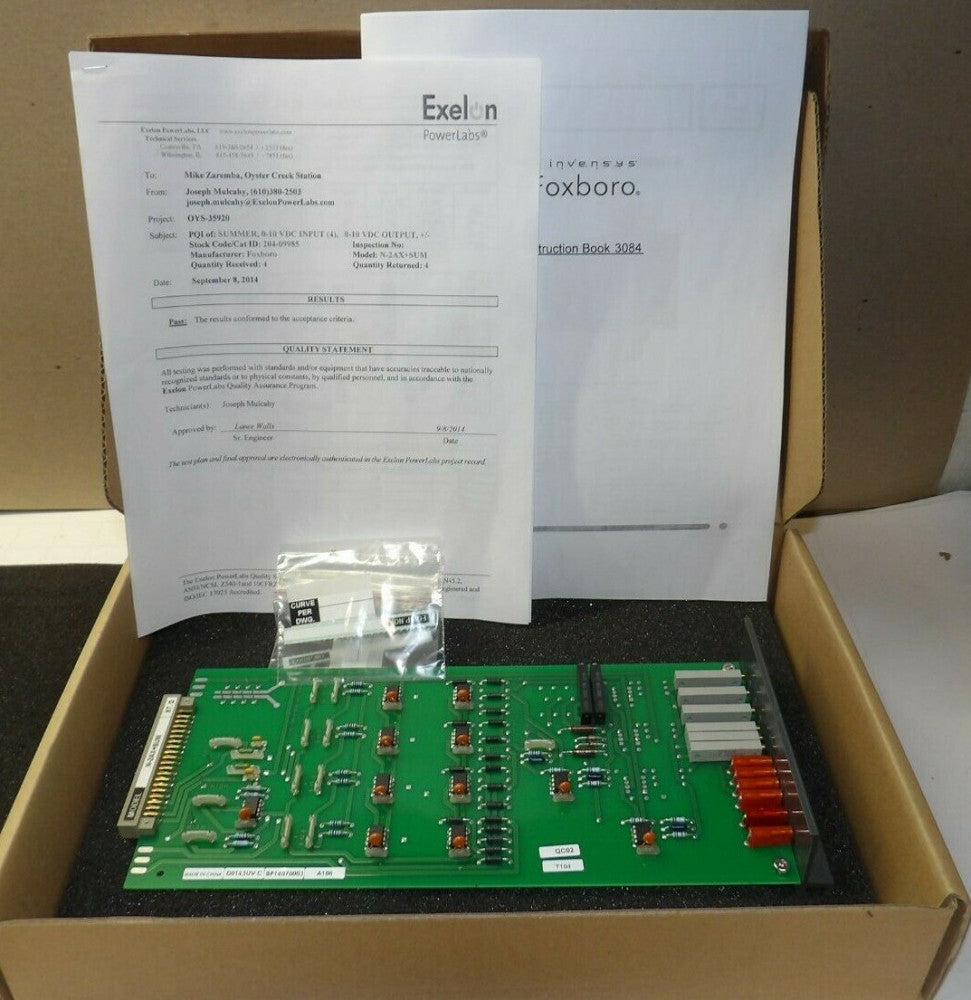 NEW FOXBORO MODEL N-2AX+SUM SUMMER MODULE
