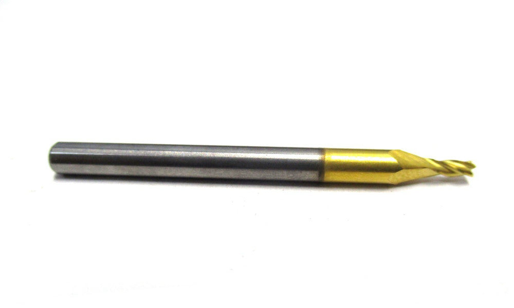MADE IN USA 1/16 x 1/8 x 1/8 x 1-1/2 4-Flute SE CC RH Carbide Square End Mill