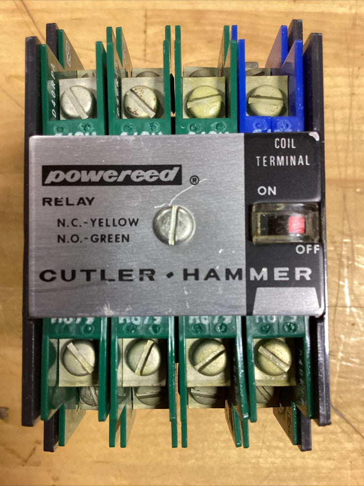 Cutler-Hammer D40RBA Powereed Type R Reed Relay Series A2 D40 RBA