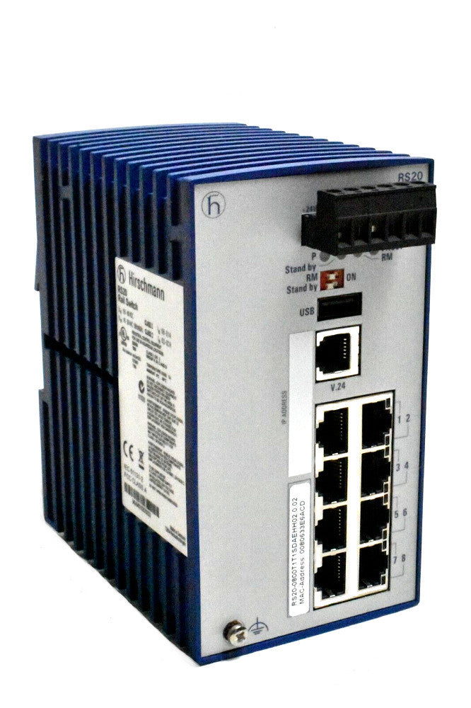 Hirschmann RS20-0800T1T1SDAEHH02.0.02 Ethernet Rail Switch RS20