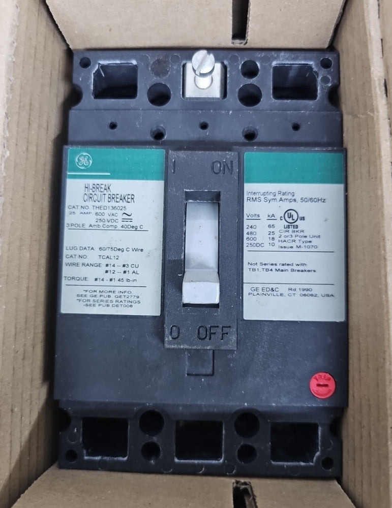 THED136025 GE 25 Amp Circuit Breaker