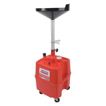 Lincoln Industrial 3518 Portable Oil Drain,Plastic,18 Gal.
