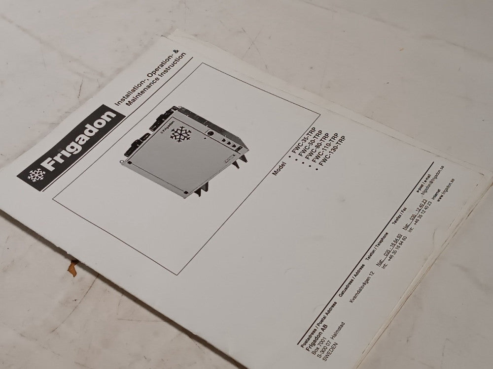 Fridadon FWC35TRP, FWC50TRP, FWC80TRP, FWC110TRP & FWC130TRP Instruction Manual