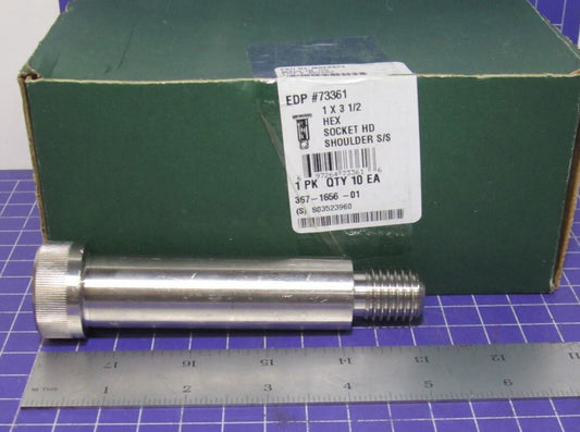 3/4-10 SS Hex Socket Shoulder Bolts 1" Shoulder Dia. x 3-1/2" Shoulder Box of 10