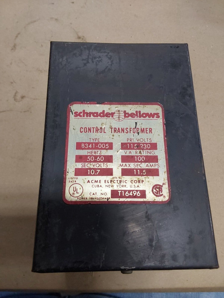 Schrader Bellows B341-005 Control Transformer T16496