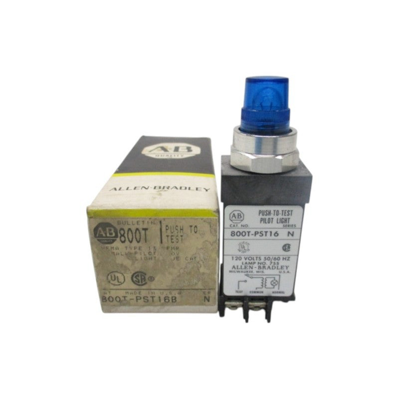 ALLEN BRADLEY 800T-PST16B SER. N 120V (BK/YL) NSMP