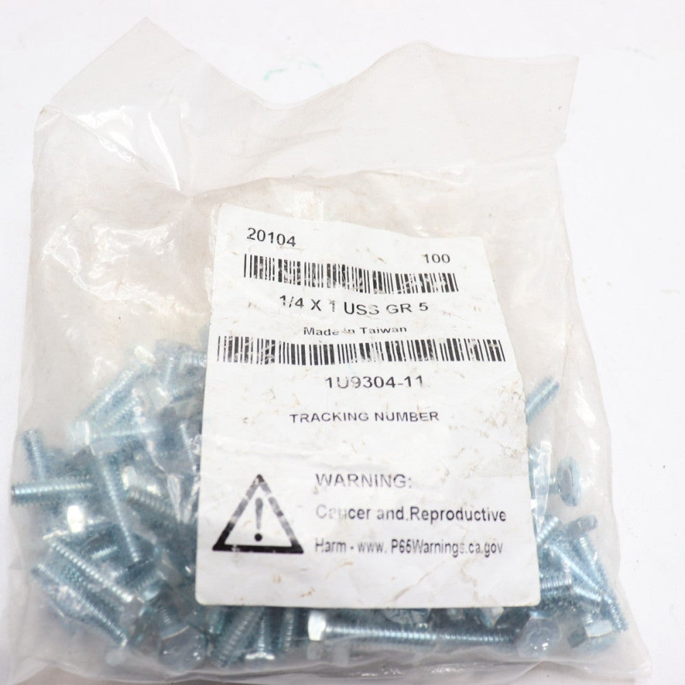 (100-Pk) Screws Grade 5 UUS 1/4" X 1" 20104