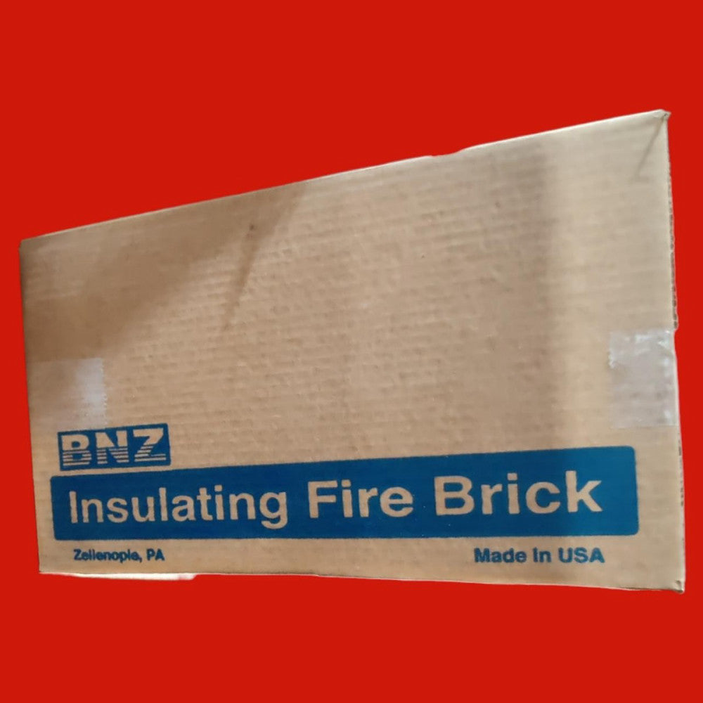 BNZ Materials 9 x 4.5 x 3 - 2.5" 2300°F #2 Wedge Insulating Firebrick - 10ct