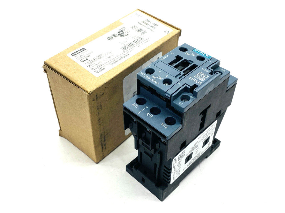 Siemens 3RT2026-1BB40 SIRIUS Power Contactor 3-Pole AC3:11KW 1NO+1NC DC24V