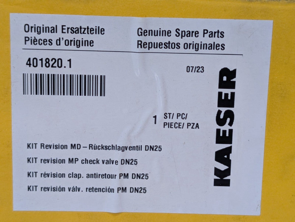 Kaeser Genuine Parts DN25 MP Check Valve Kit, Used, Pre-Owned, As Shown
