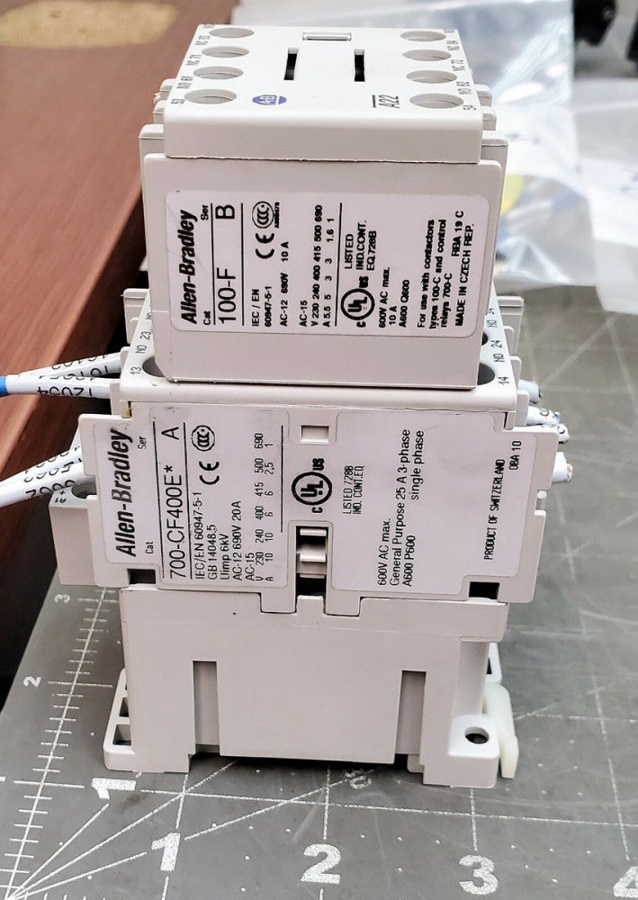 ALLEN BRADLEY 700-CF400 CONTROL RELAY WITH 100-F CONTACTOR [OFB1] 