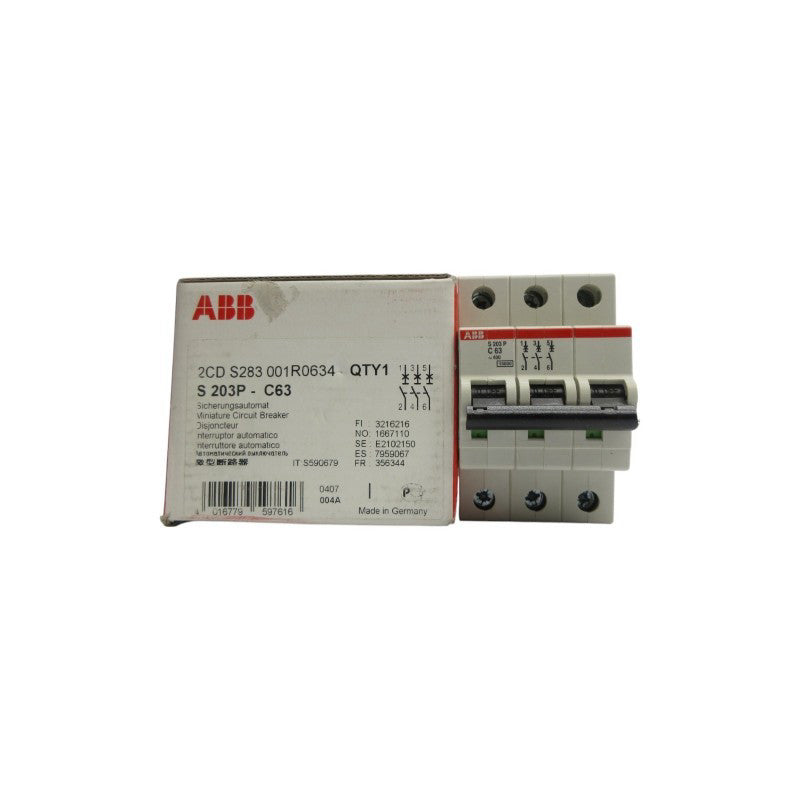 ABB 2CDS283001R0634 S203P-C63 277/480VAC NSMP