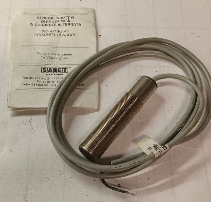 NEW SAIET INDUCTIVE AC PROXIMITY SENSOR 24-220 V SUPPLY N.O E-A2TM/RA