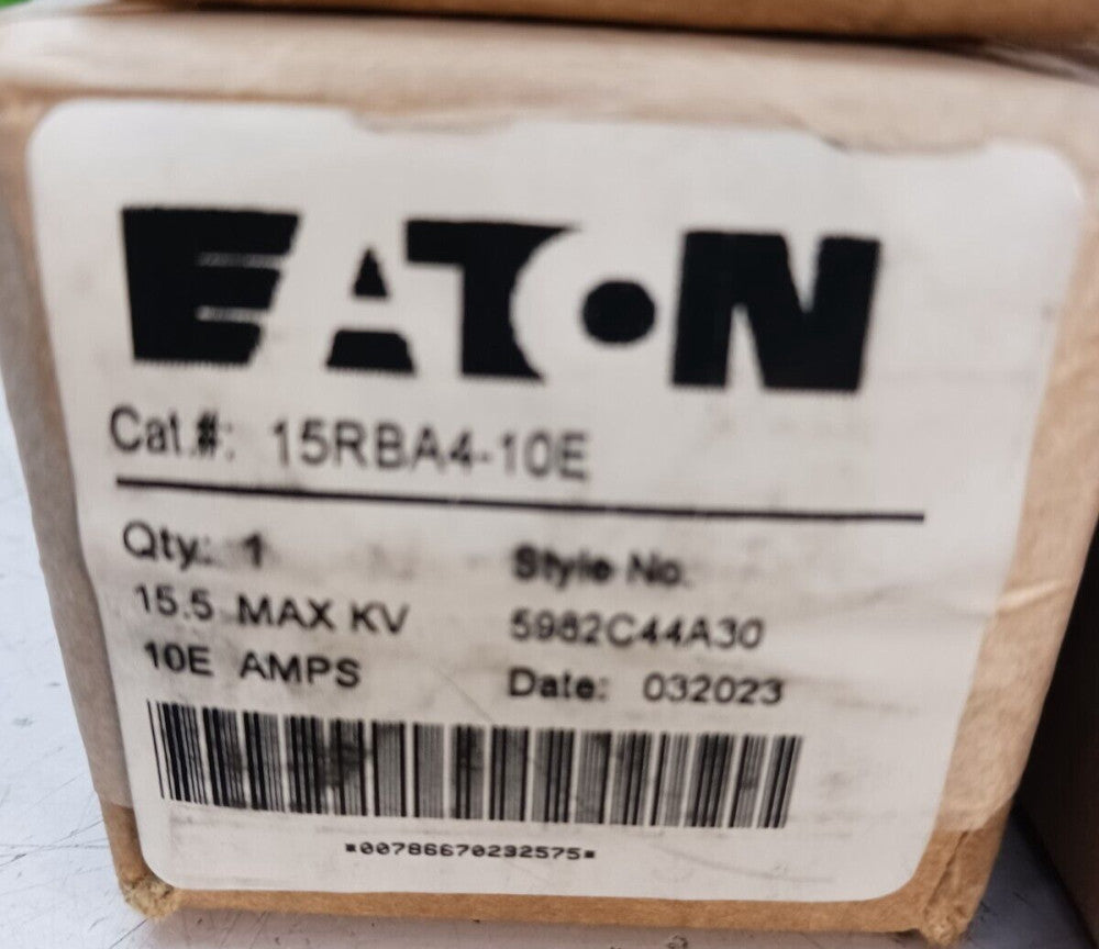 NEW EATON 15RBA4-10E MEDIUM VOLTAGE FUSE REFILL 10E AMPS 15.5 KV