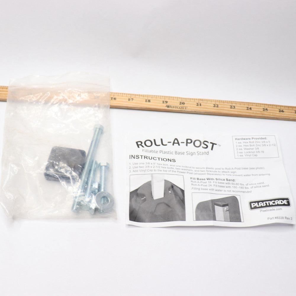 Roll-A-Post Portable Sign Base 8338 Hardware Pack Only