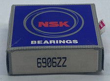 NSK 6906ZZ Deep Groove Ball Bearing, Bore 30mm Width 9mm 