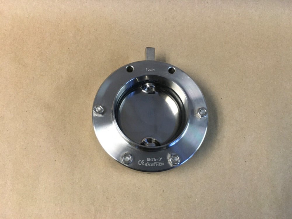 DeFinox 3" DN76 Manual Butterfly Stainless Steel Sanitary Valve (KB)