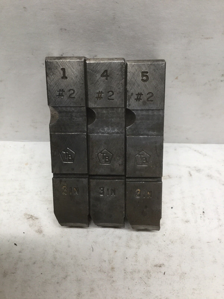 TB #2 Pipe Dies 3” 1, 4, & 5 (Missing #2 & #3)