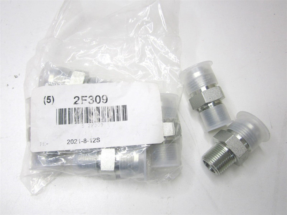 Aeroquip (2021-8-12S) 1/2" x 3/4" NPTF x JIC Hydraulic Hose Adapter - Lot of 7